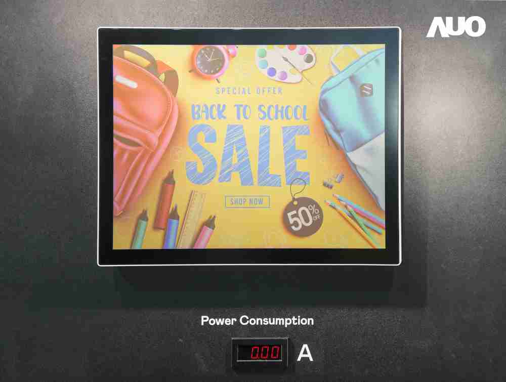 Wepay展示胆固醇液晶超低耗能户外全彩显示器，，，，ChLC（胆固醇液晶）以双稳态技术使静态显示零功耗，，，具省电、、、高彩度、、环保的特性，，，还整合软硬件系统解决方案，，可透过单一云端平台管理